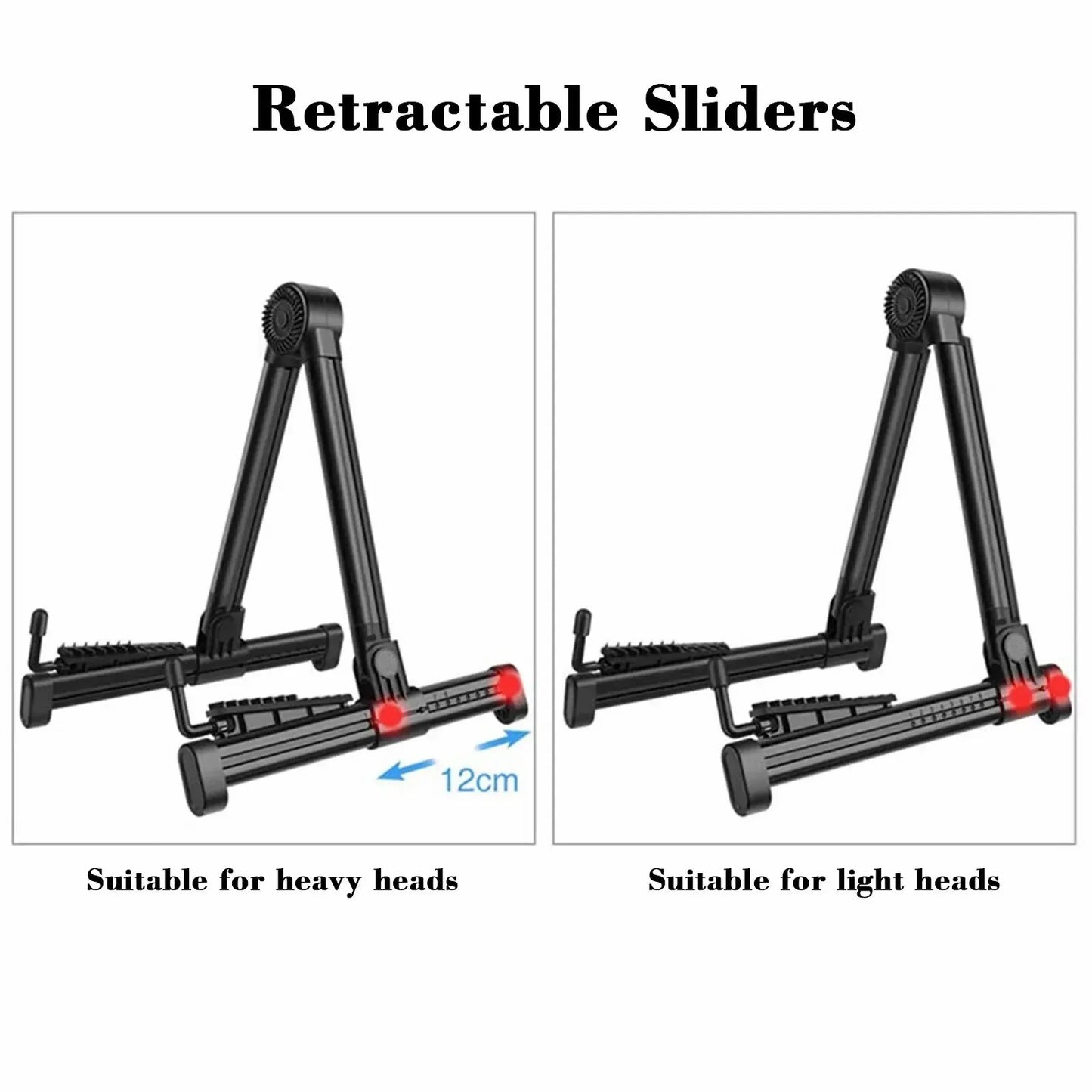 Miwayer Folding A‑Frame Guitar Stand – Universal ABS Floor Support for Acoustic, Electric, Bass & Ukulele