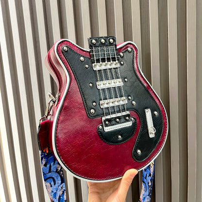 Purses And Handbags For Women Luxury Designer Leather Crossbody Shoulder Bag Handmade Guitar Shape purse Bags Purse