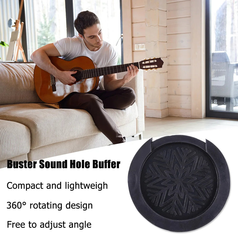 Silicone Acoustic Guitar Feedback Sound Buffer Free To Adjust Angle Guitar Weak Sound Stop Plug 38-39/41-42in Guitar Accessories