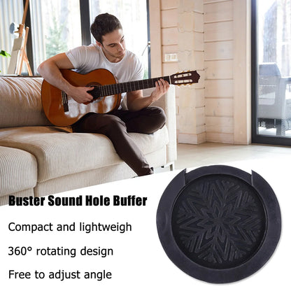 Silicone Acoustic Guitar Feedback Sound Buffer Free To Adjust Angle Guitar Weak Sound Stop Plug 38-39/41-42in Guitar Accessories