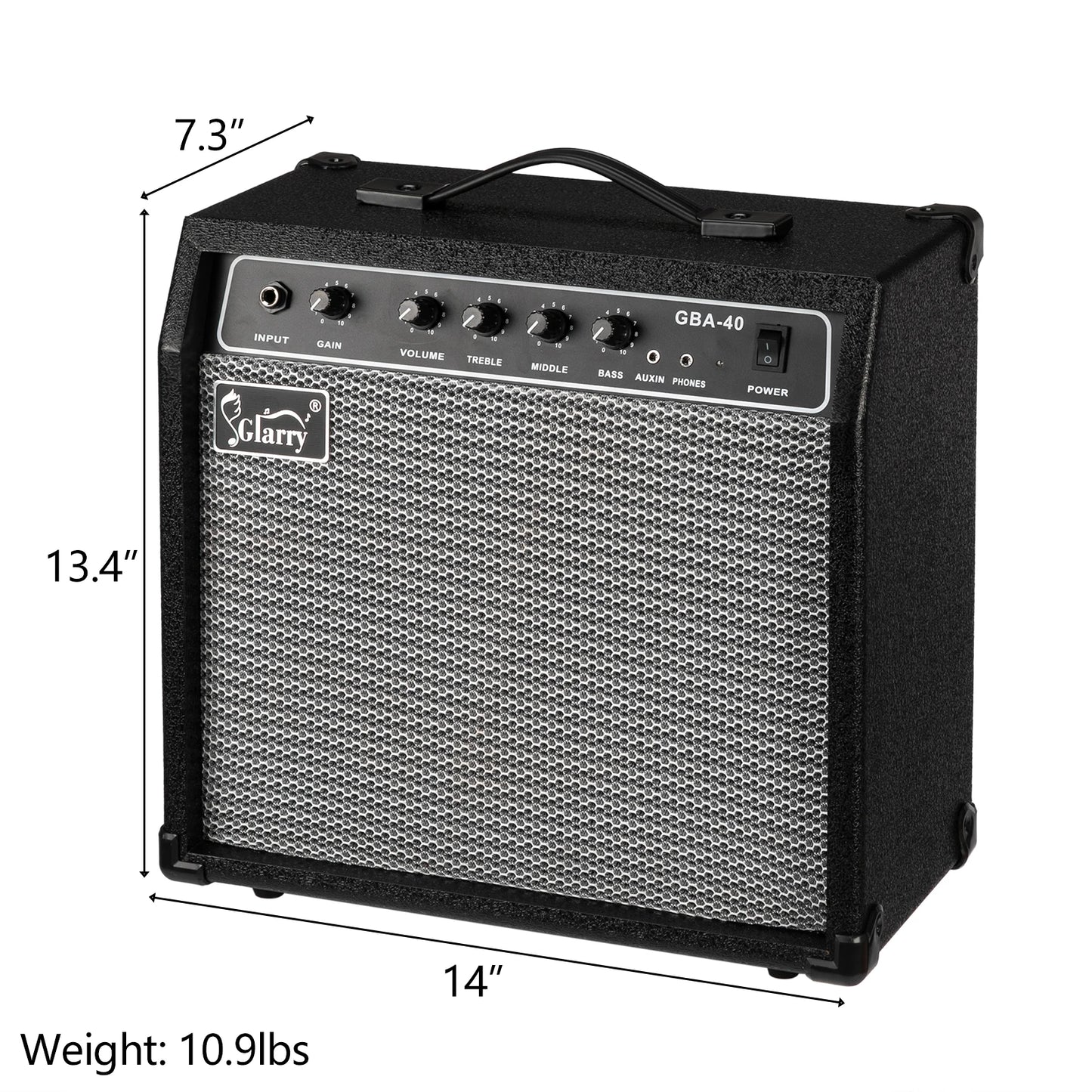 40W GBA-40 Electric Bass Amplifier Black