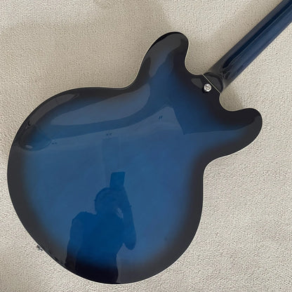 Made in China, hollow jazz electric guitar, Chrome Hardware, HH pickup, maple guitar body, free delivery