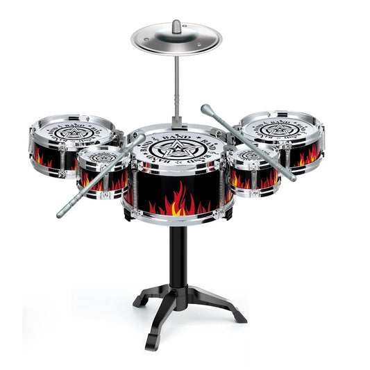 Front view of a children’s jazz drum toy designed for beginner musicians and young children’s rhythm exploration.