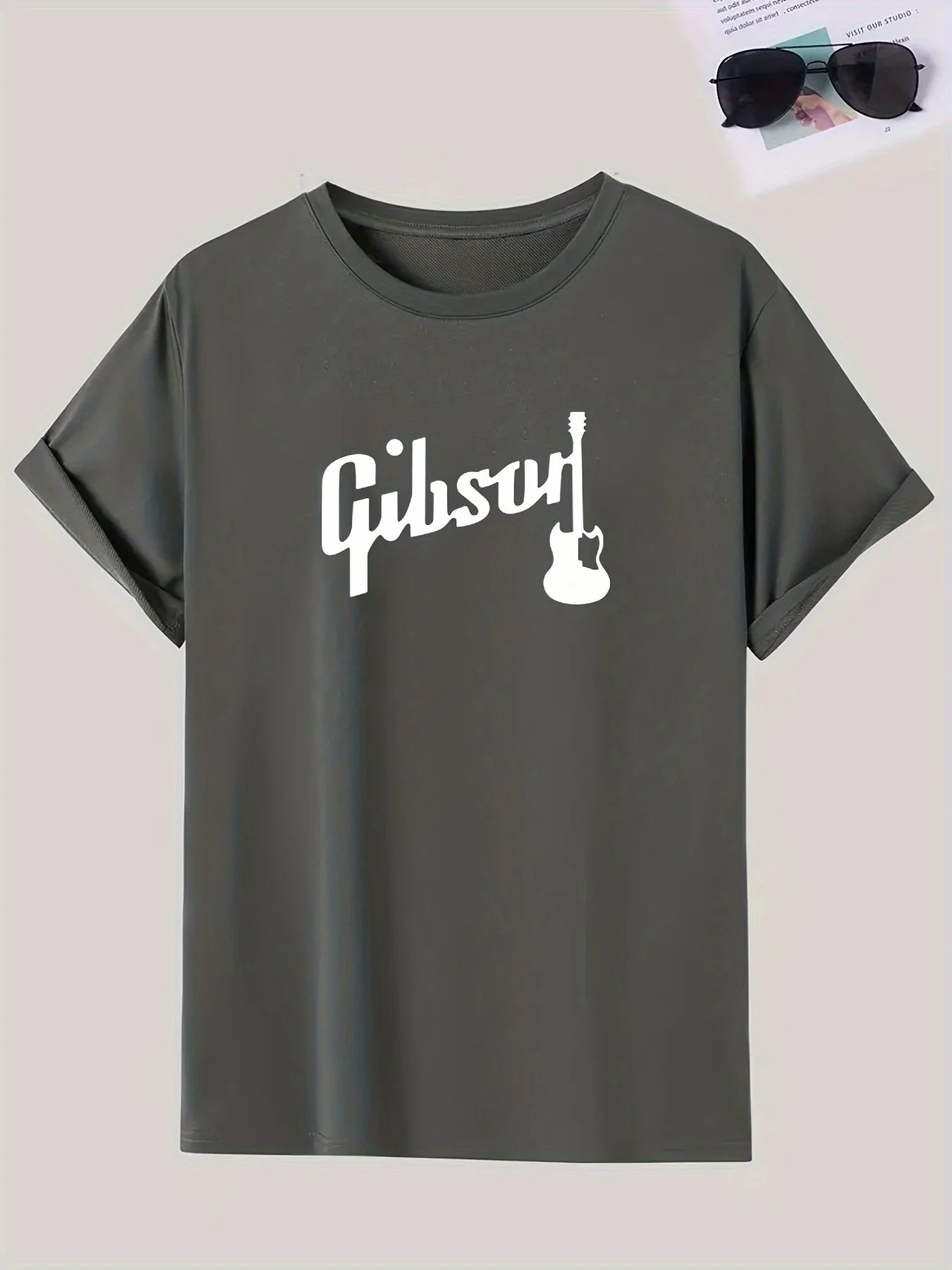 Fabric detail of the T-shirt showing the soft 100% cotton weave.